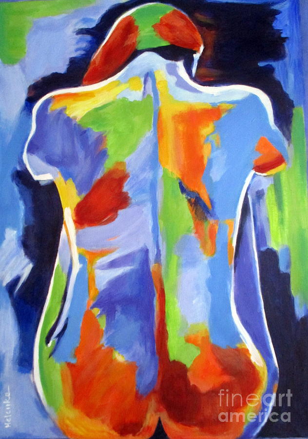 Nude Painting - Ne me quitte pas by Helena Wierzbicki