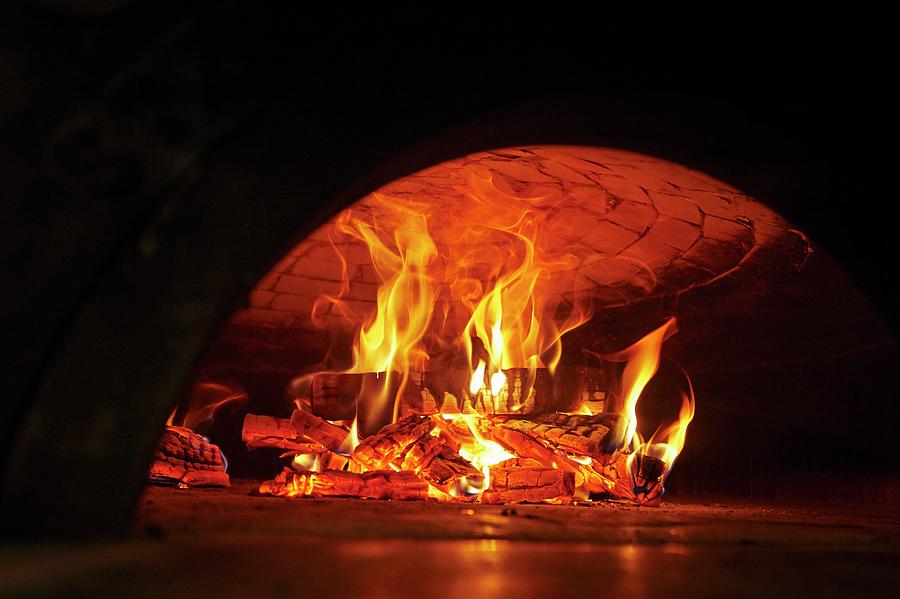 Neapolitan Pizza In A Wood-fired Oven Photograph by Greg Rannells
