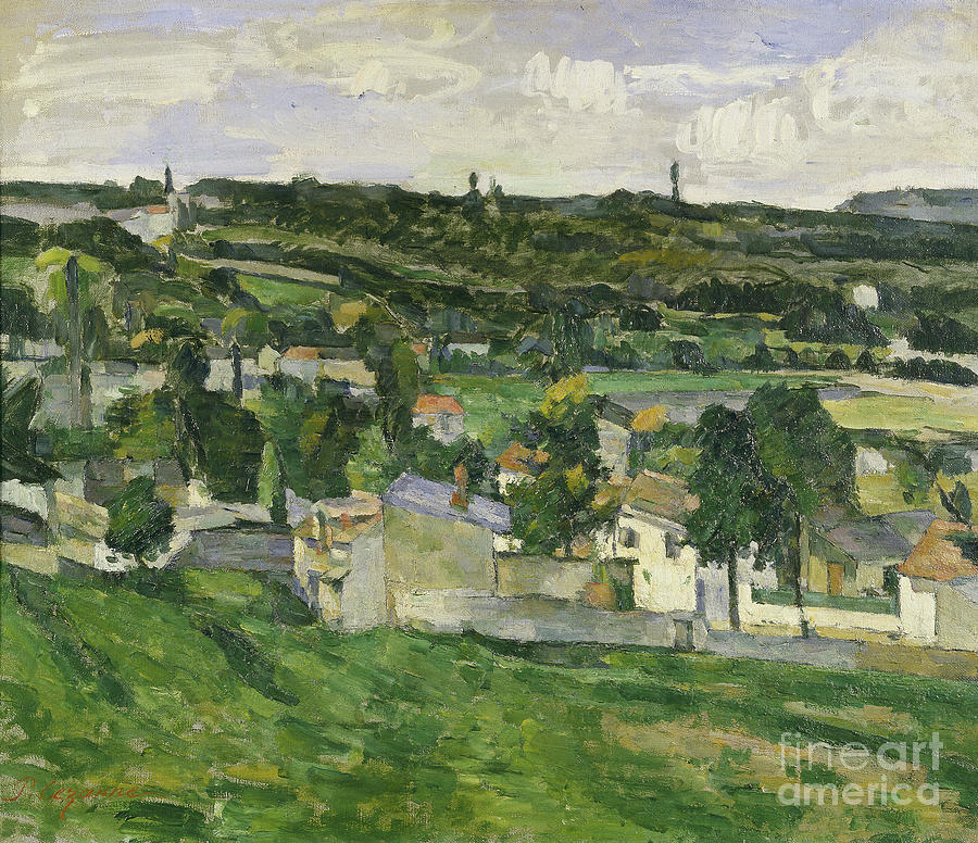 Near Auvers-sur-oise, Circa 1880 Painting by Paul Cezanne
