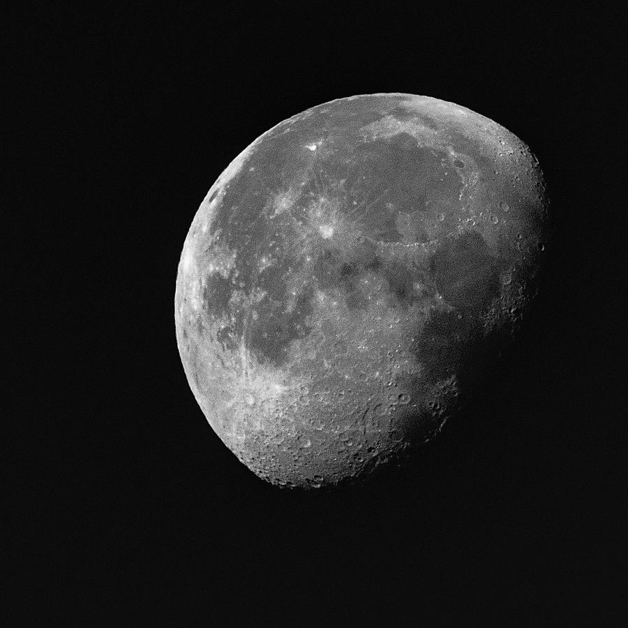 Black And White Photograph - Near Side Of The Moon by Brenda Petrella Photography Llc