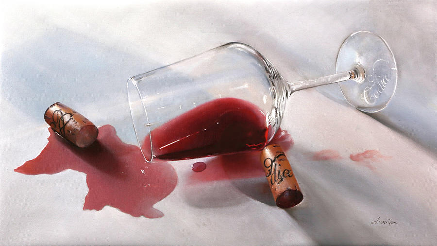 Wine Painting - Nebbiolo Cadia by Guido Borelli Wine Painting - Nebbiolo Cadia by Guido Borelli