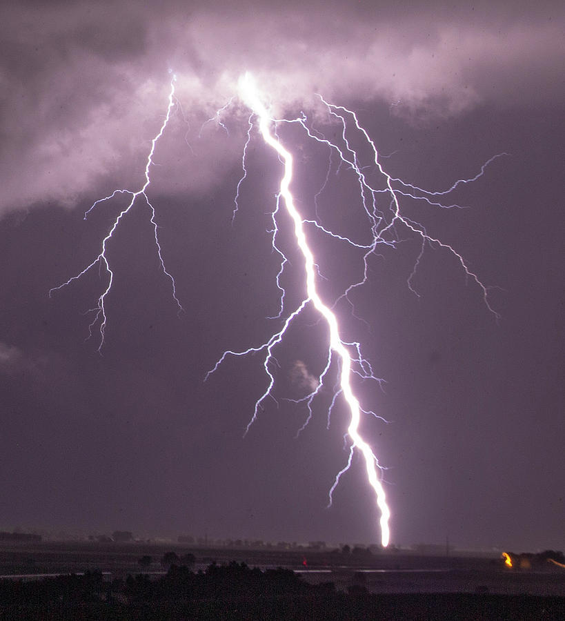 Nature Photograph - Nebraska Arcus and Lightning 046 by NebraskaSC