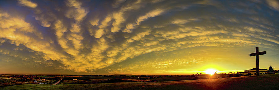 Nebraska Mammatus Sunset 012 Photograph by Dale Kaminski