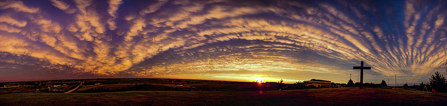 Nebraska Mammatus Sunset 015 Photograph by Dale Kaminski