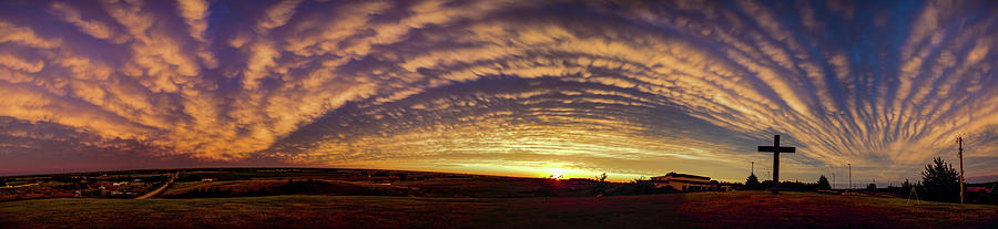 Nebraska Mammatus Sunset 016 Photograph by Dale Kaminski