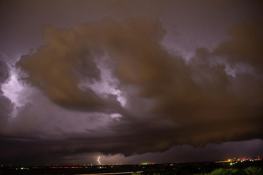 Nebraska Night Shelf Cloud 011 Photograph by Dale Kaminski