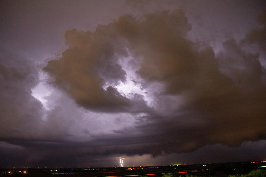 Nebraska Night Shelf Cloud 012 Photograph by Dale Kaminski