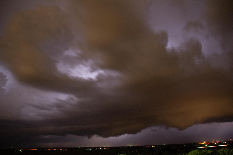 Nebraska Night Shelf Cloud 015 Photograph by Dale Kaminski