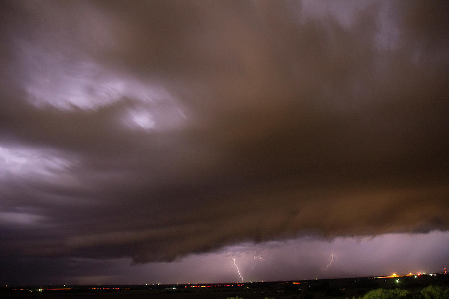 Nebraska Night Shelf Cloud 019 Photograph by Dale Kaminski