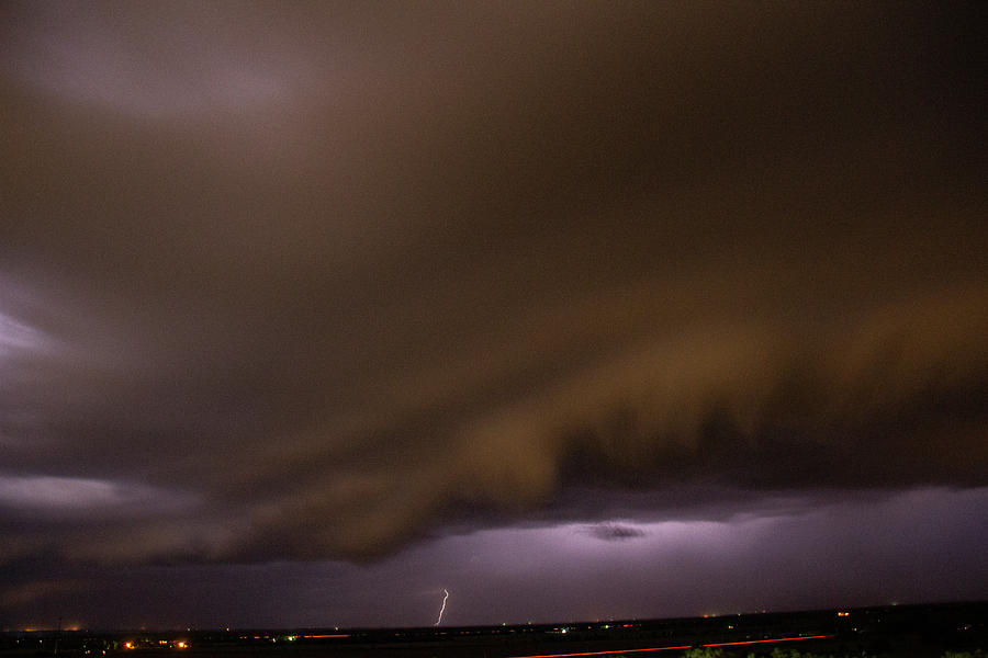 Nebraska Night Shelf Cloud 024 Photograph by Dale Kaminski