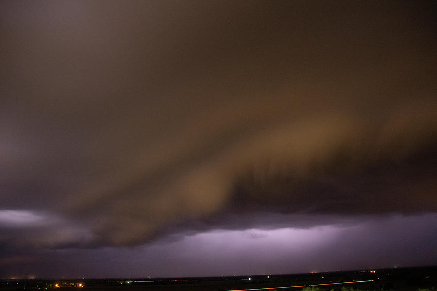 Nebraska Night Shelf Cloud 025 Photograph by Dale Kaminski
