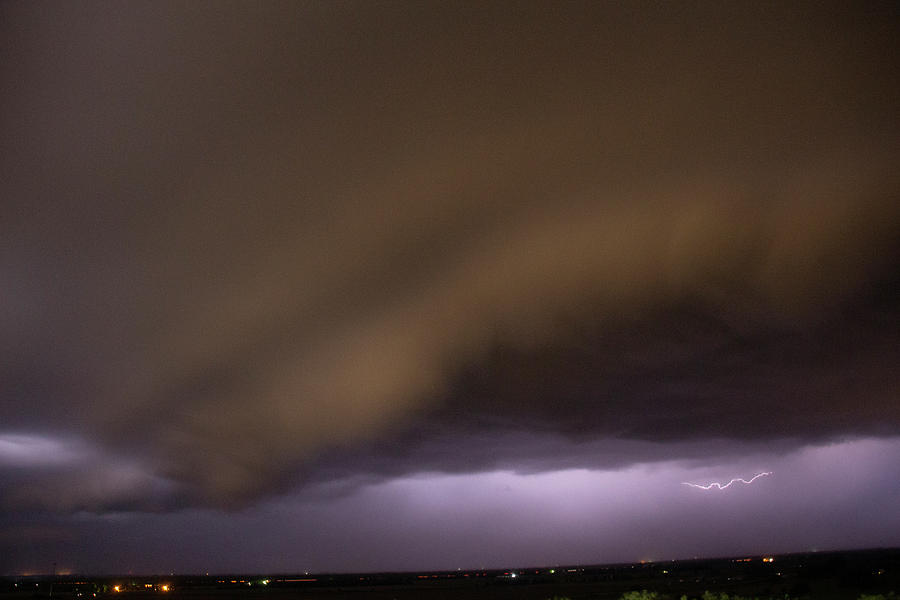 Nebraska Night Shelf Cloud 026 Photograph by Dale Kaminski