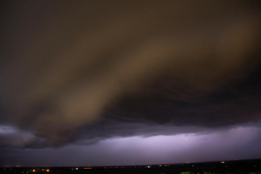 Nebraska Night Shelf Cloud 027 Photograph by Dale Kaminski