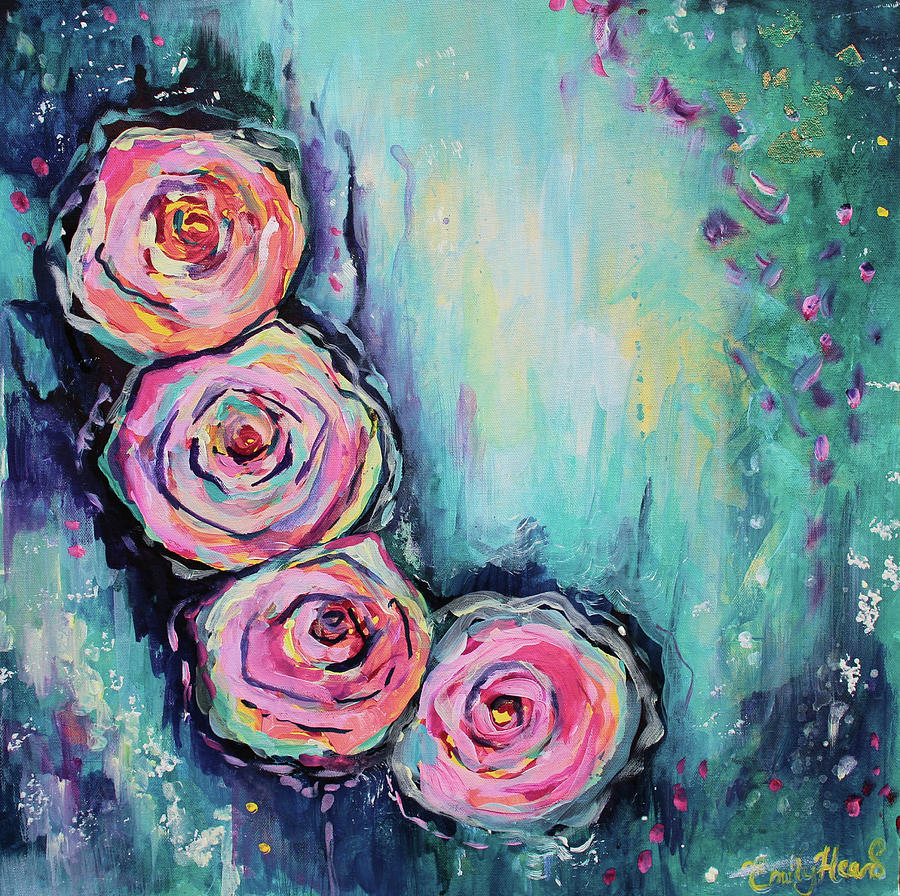 Flower Painting - Nebula by Emily Louise Heard