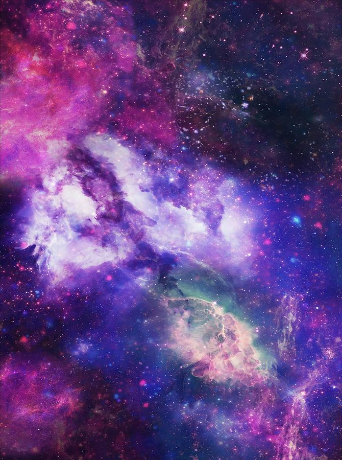 Nebula Raspberry Cluster Digital Art by Sacred Nation