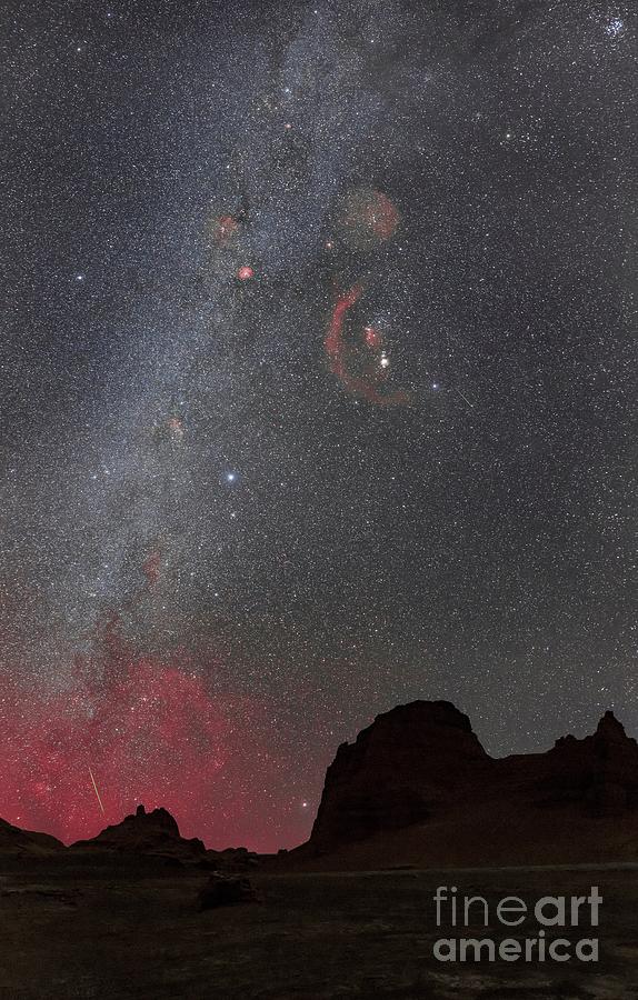 Nebulae In Winter Constellation Photograph by Amirreza Kamkar / Science Photo Library