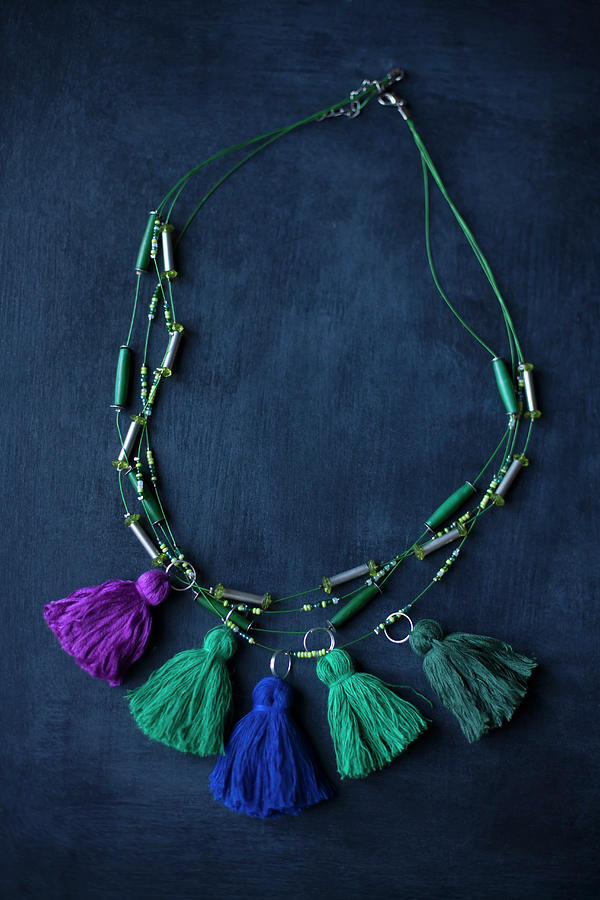 Necklace Of Hand-made Tassels Photograph by Alicja Koll
