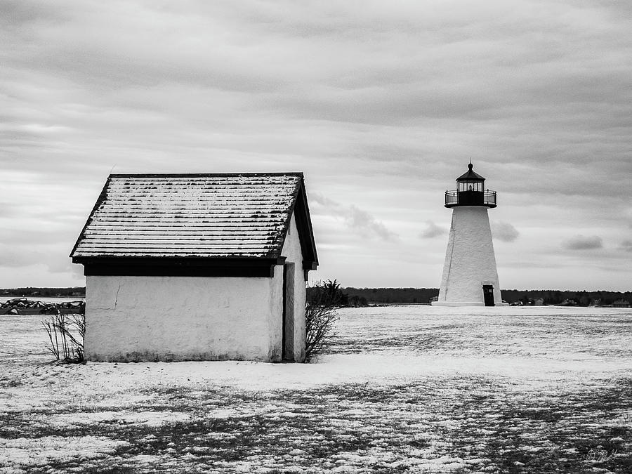 Neds Point Lighthouse Mattapoisett MA BW Photograph by David Gordon