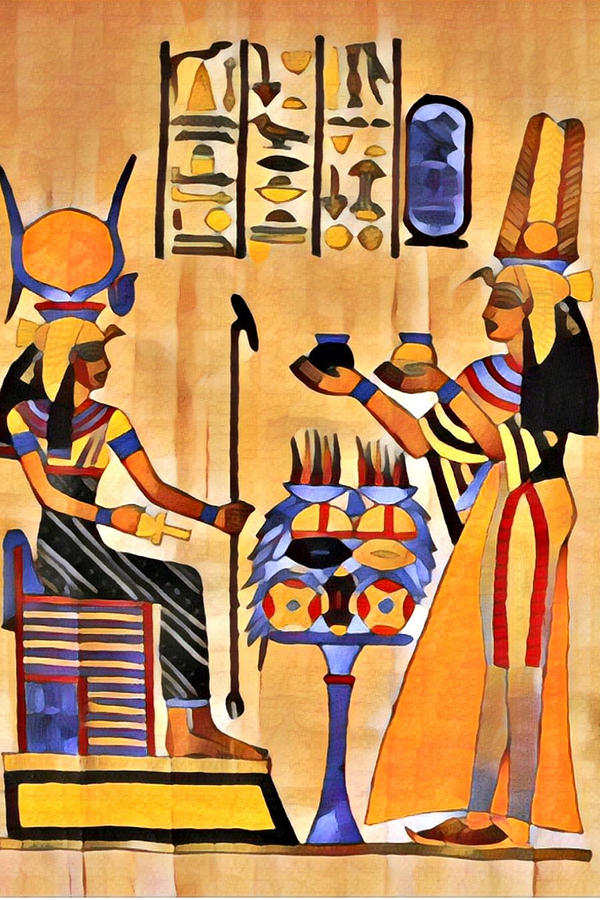 Nefertari And Isis Painting By Stephany Mika Fine Art America