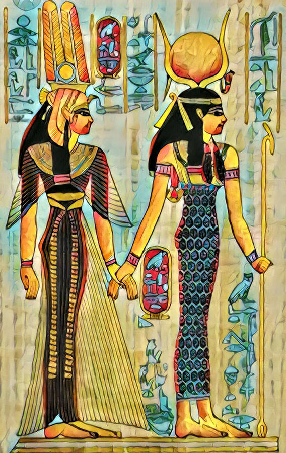 Nefertari Led By Isis Painting By Stephany Mika