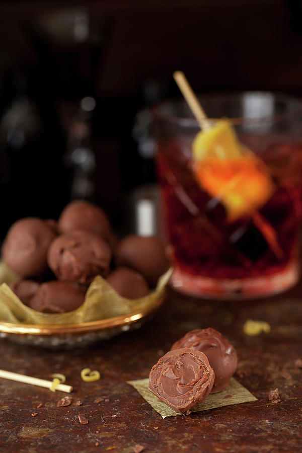 Negroni Truffles Made With Campari Photograph by Jane Saunders