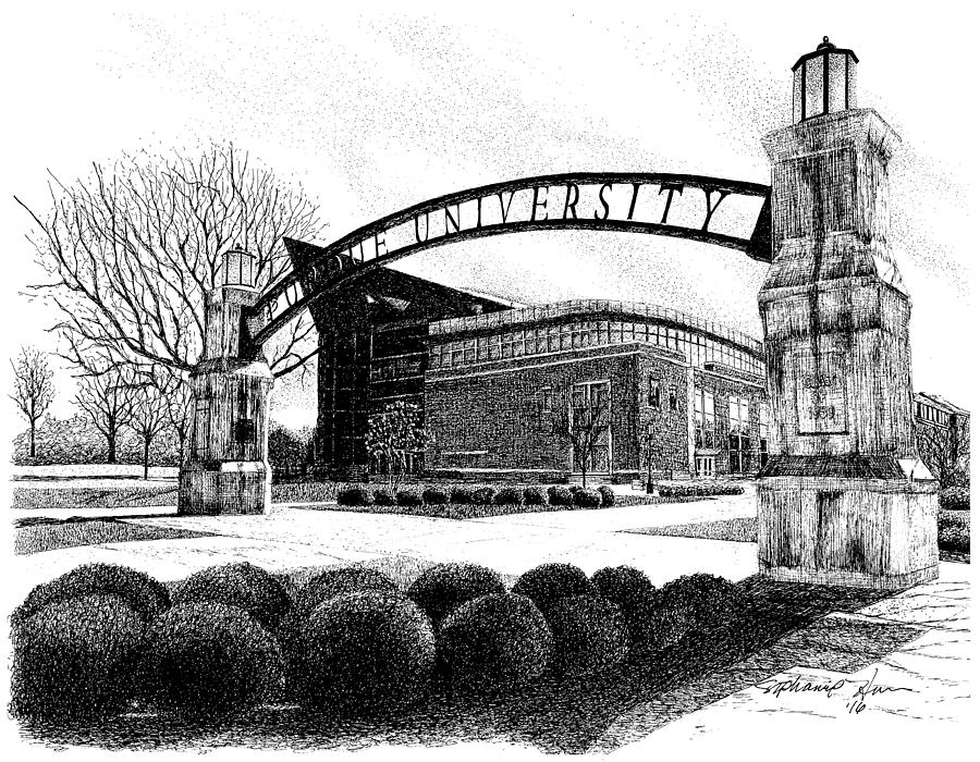 Neil Armstrong Hall of Engineering, Purdue University, West Lafayette, Indiana Drawing by Stephanie Huber