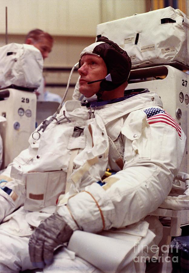 Neil Armstrong Wearing Spacesuit Photograph by Bettmann
