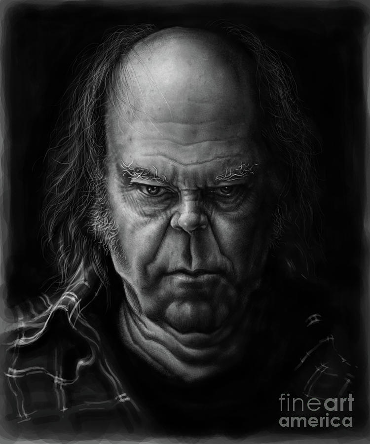 Neil Young Digital Art - Neil Young by Andre Koekemoer