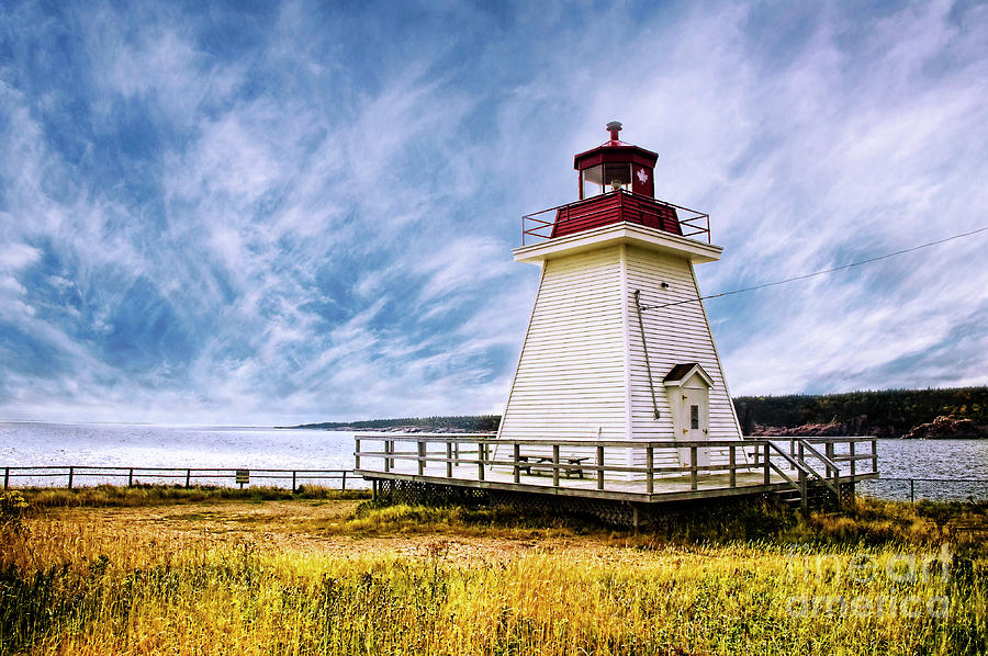 Neils Harbour Lighthouse Photograph by Scott Kemper