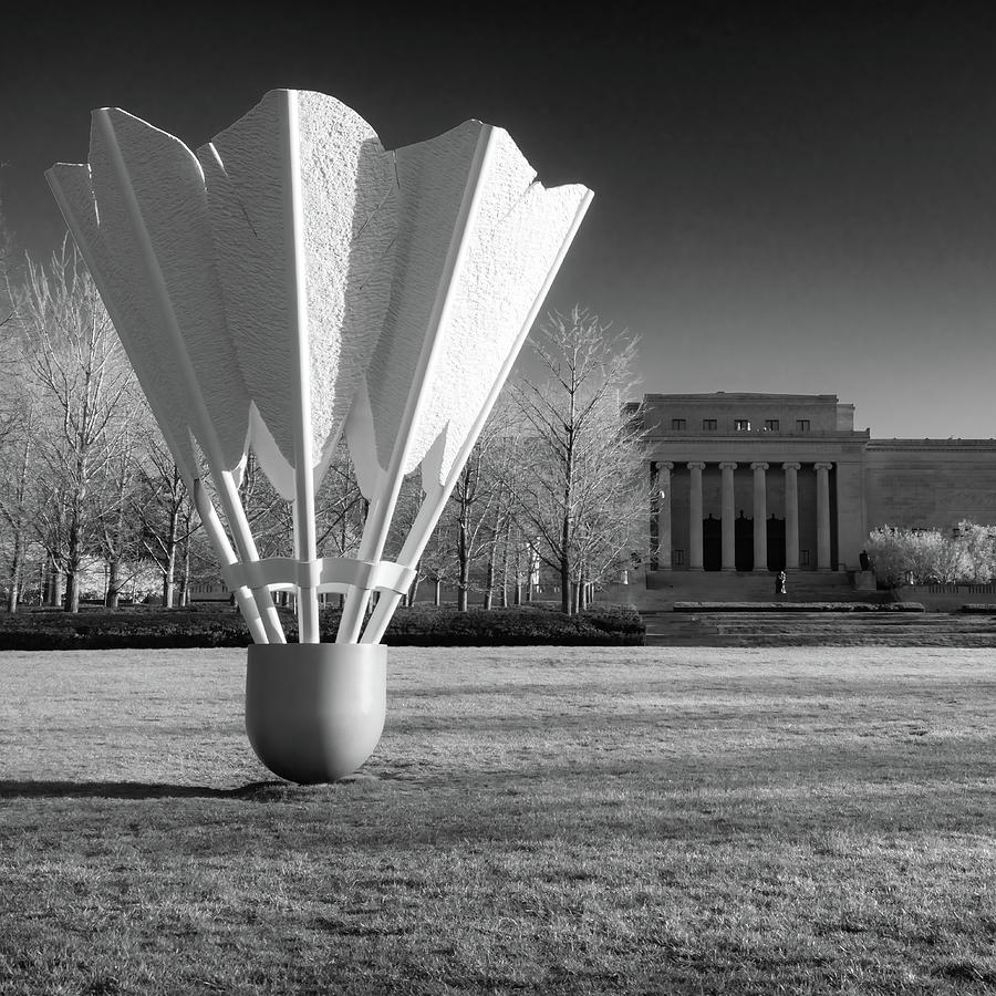 Nelson Atkins Art Museum in Infrared - Kansas City - Square Photograph by Gregory Ballos