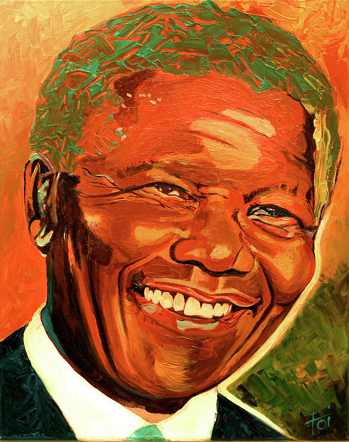 Nelson Mandela Painting by Art by Toi