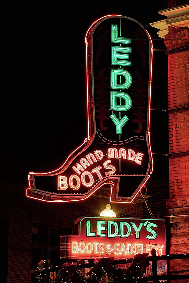 Neon Cowboy Boot Photograph by JC Findley