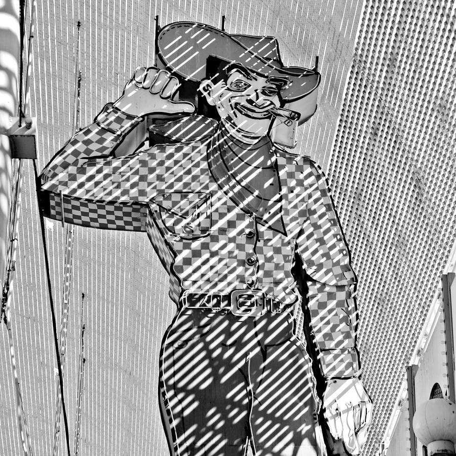 Vegas Vic BW Photograph by Mary Pille