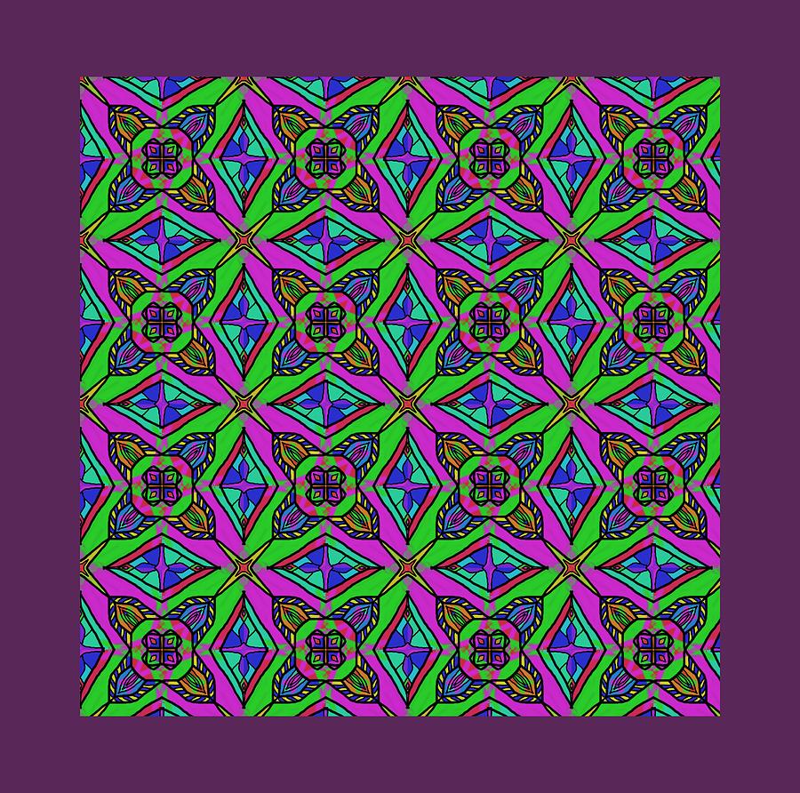 Neon Diamond Pattern Digital Art by Becky Herrera