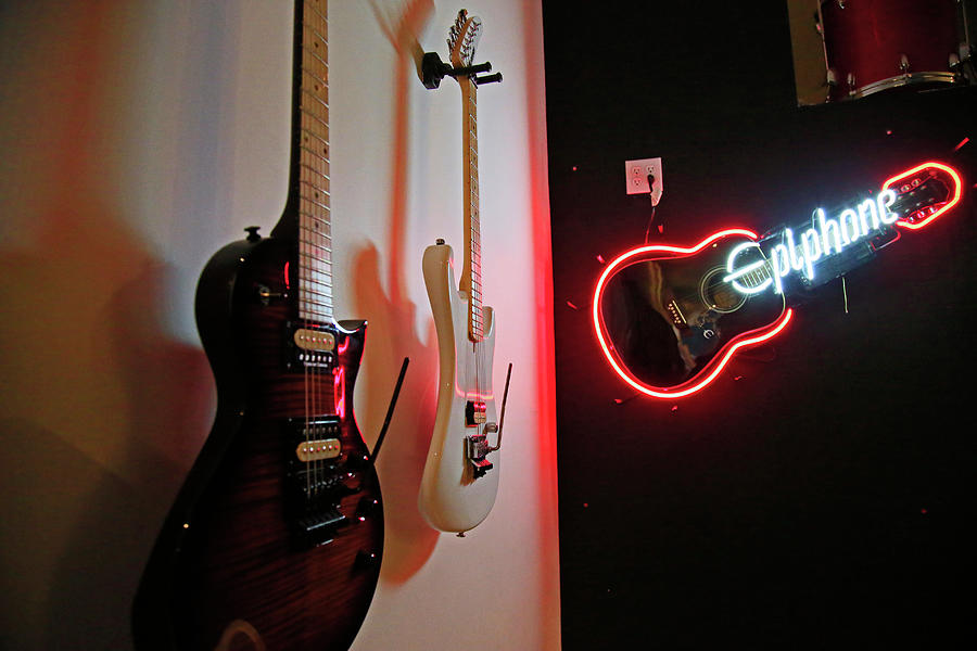 Neon Epiphone Photograph by Shoal Hollingsworth
