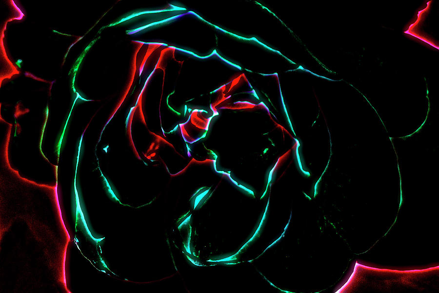 Abstract Photograph - Neon Glow In The Dark 02 by Eva Bane