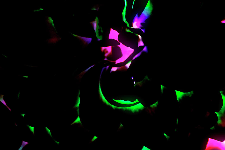 Abstract Photograph - Neon Glow In The Dark 05 by Eva Bane