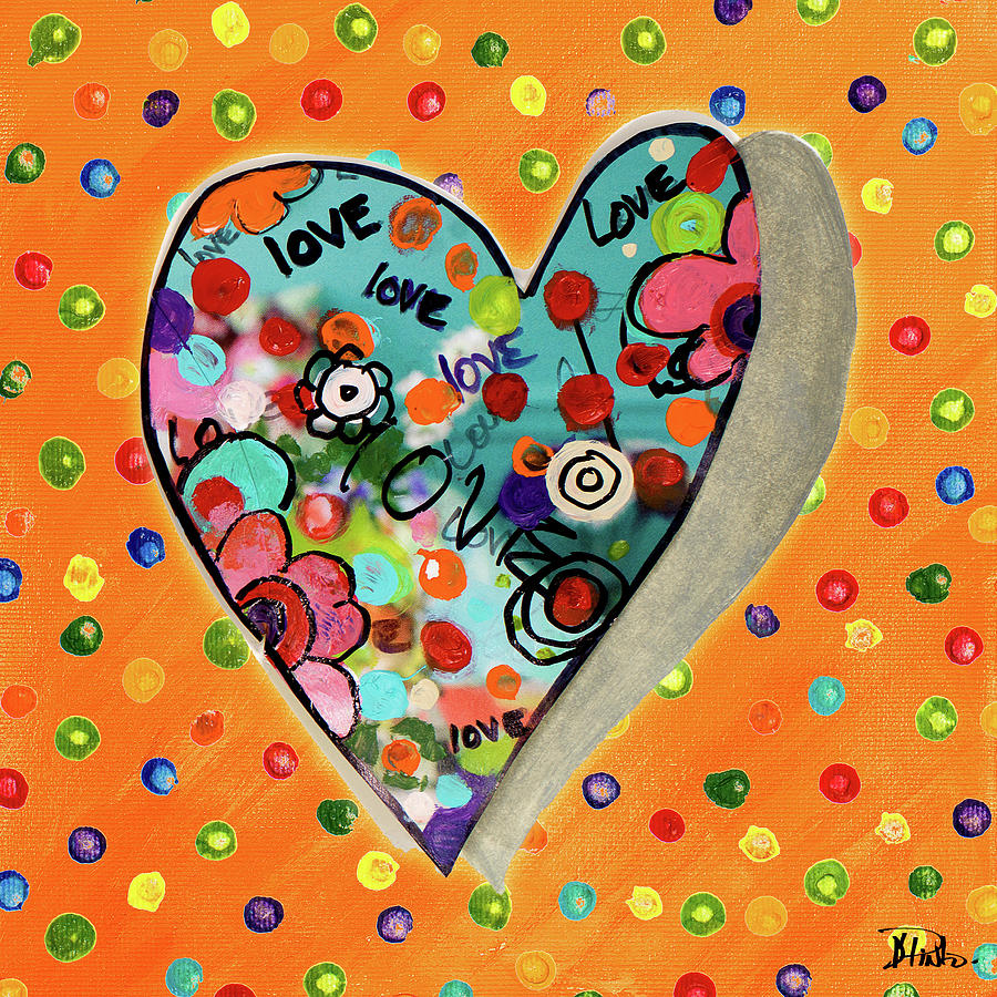 Neon Painting - Neon Hearts Of Love Iv by Patricia Pinto