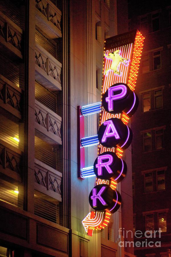 Neon Parking Sign  Photograph by Imagery by Charly