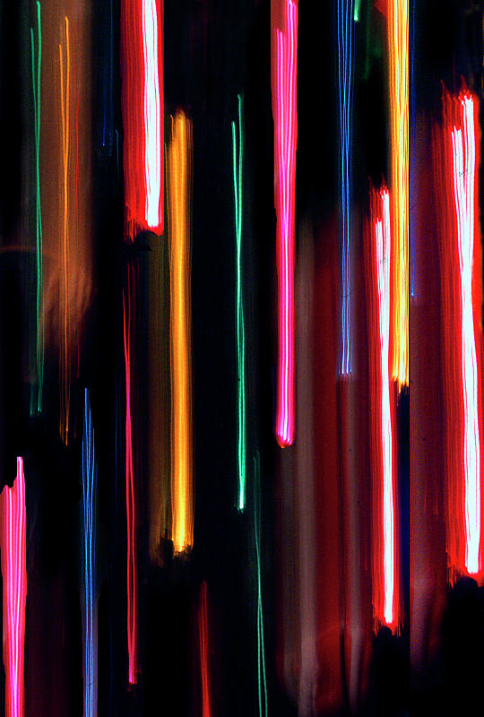 Neon Rain Photograph by JustJeffAz Photography