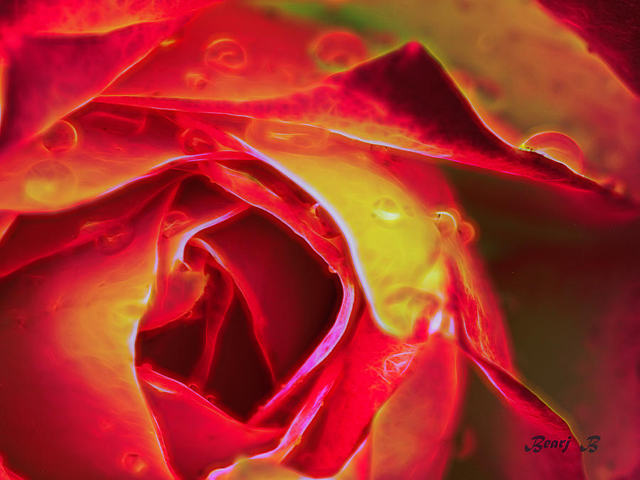 Neon Rose Photograph by Bearj B Photo Art