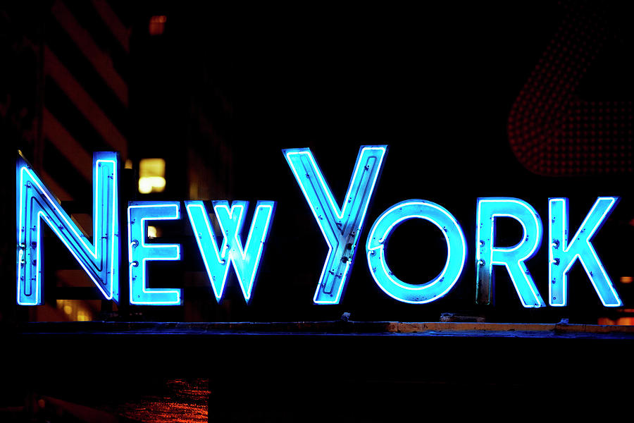 Neon Sign Glowing At Night, Times Photograph by Glowimages