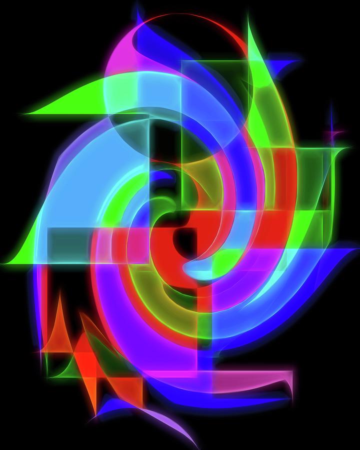 Wormhole Digital Art - Neon Wormhole by Dan Sproul Wormhole Digital Art - Neon Wormhole by Dan Sproul