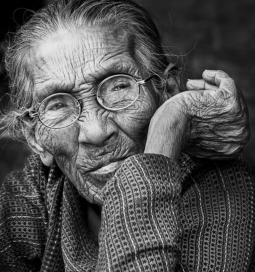 Nepalese Old Woman Photograph by Angela Muliani Hartojo