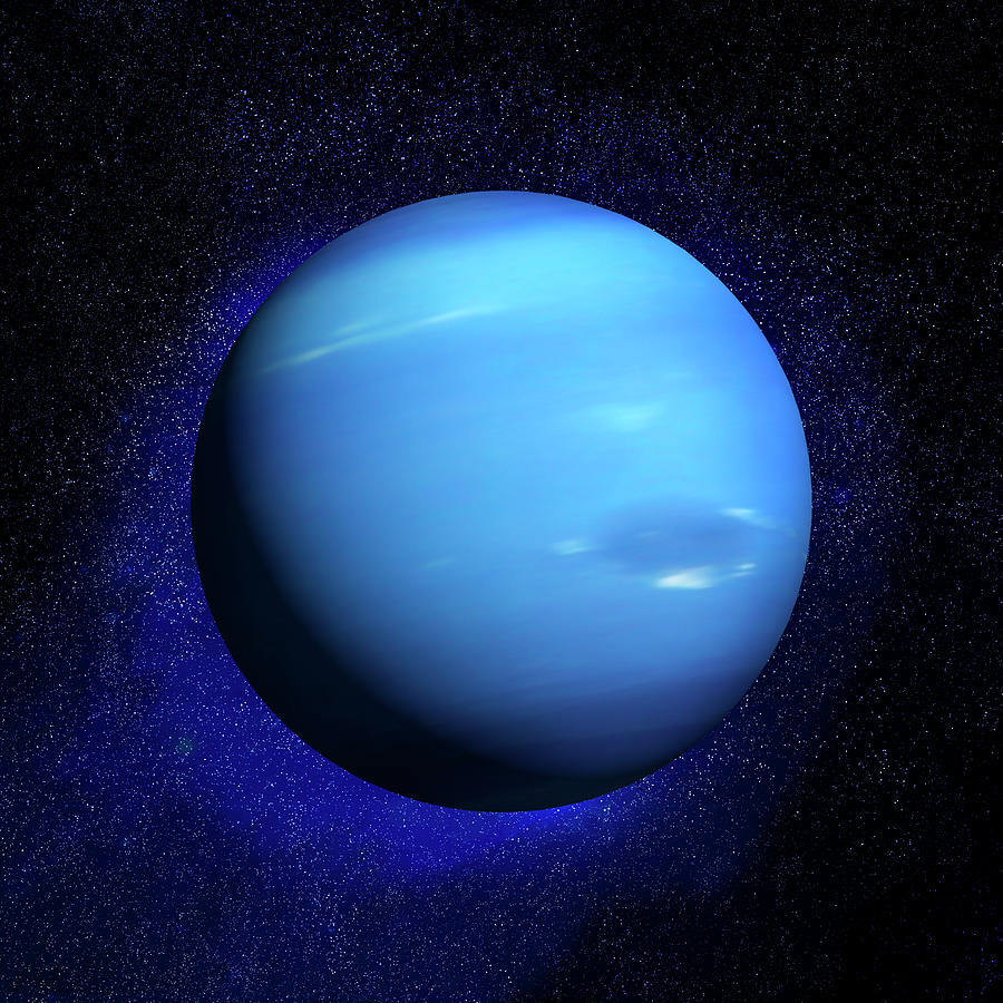 Neptune & Stars Digital Art by Ian Mckinnell