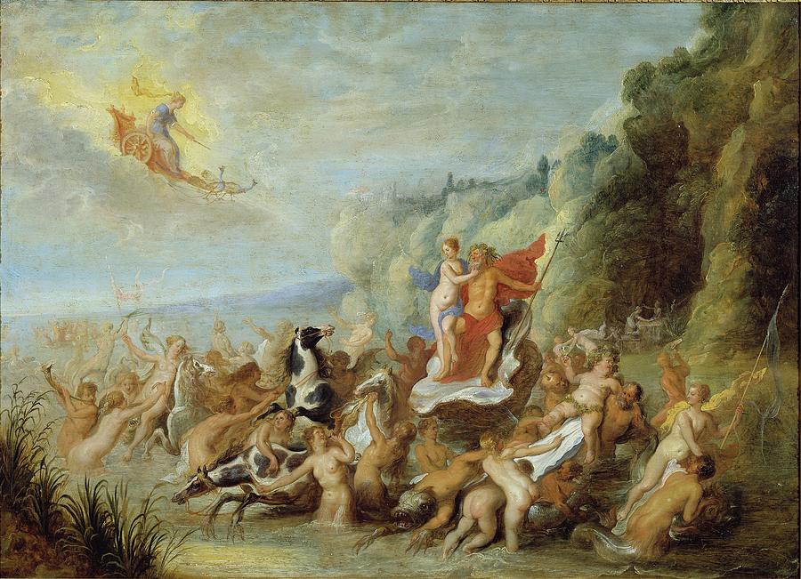 Neptune And Amphitrite Painting by Abraham Van Diepenbeeck Neptune And Amphitrite Painting by Abraham Van Diepenbeeck