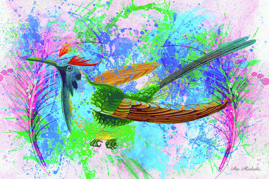 Bird Mixed Media - Nest Colors by Ata Alishahi