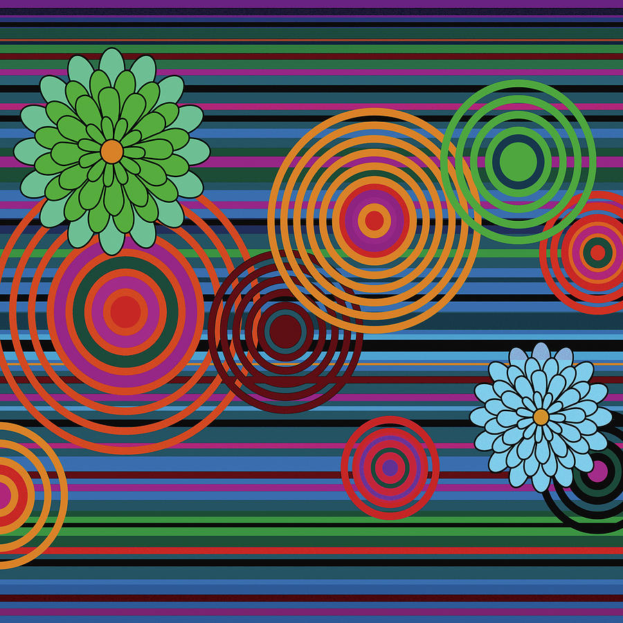 Nest Flower-tremble Series-neon- Arttopan Original Fashion Creative Popular Digital Art-2-1 Digital Art by Artto Pan