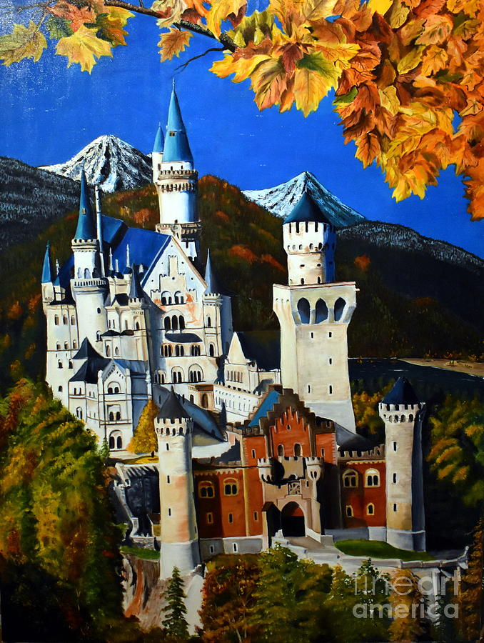 Neuschwanstein Castle Painting by John Huntsman