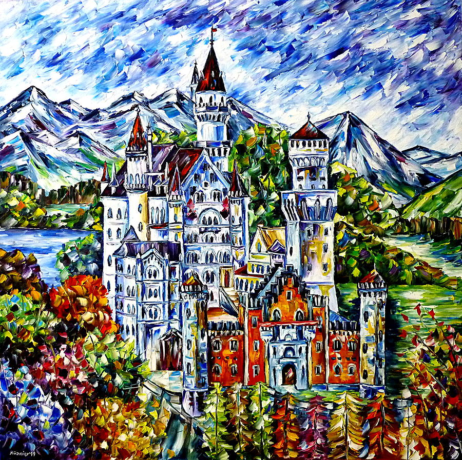 Neuschwanstein Castle Painting by Mirek Kuzniar